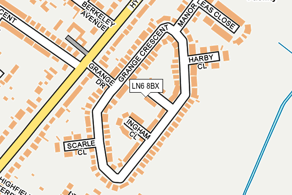 LN6 8BX map - OS OpenMap – Local (Ordnance Survey)