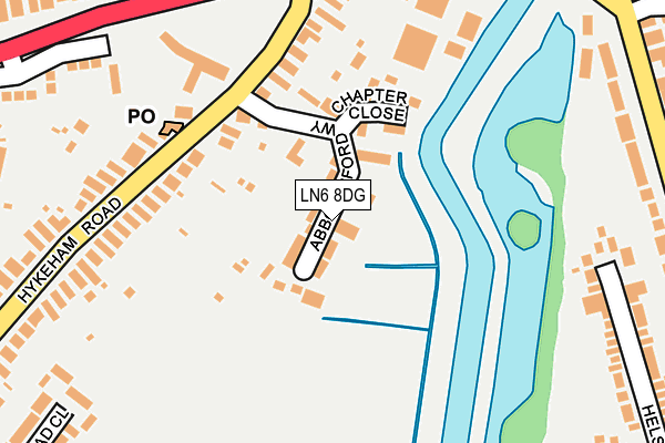 LN6 8DG map - OS OpenMap – Local (Ordnance Survey)