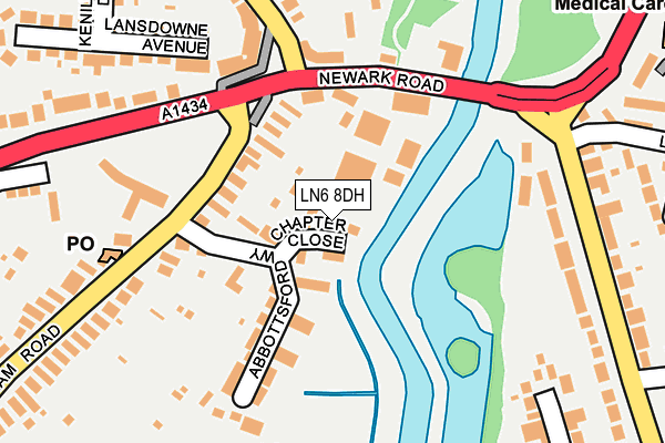 LN6 8DH map - OS OpenMap – Local (Ordnance Survey)