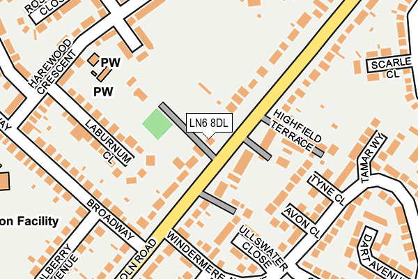 LN6 8DL map - OS OpenMap – Local (Ordnance Survey)