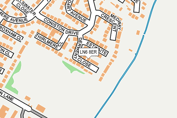 LN6 8ER map - OS OpenMap – Local (Ordnance Survey)