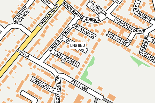 LN6 8EU map - OS OpenMap – Local (Ordnance Survey)