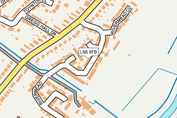 LN6 8FB map - OS OpenMap – Local (Ordnance Survey)