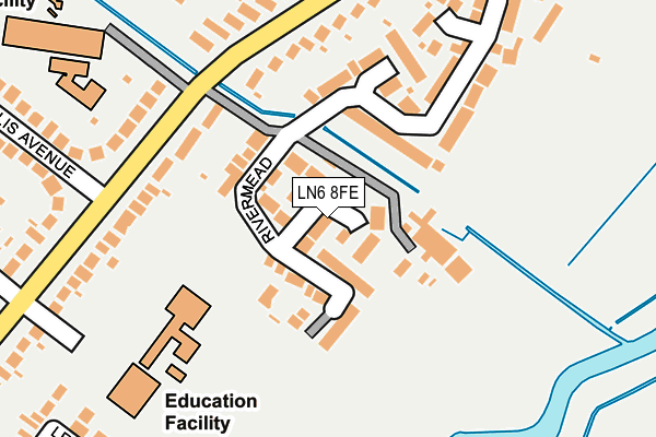 LN6 8FE map - OS OpenMap – Local (Ordnance Survey)