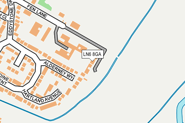 LN6 8GA map - OS OpenMap – Local (Ordnance Survey)