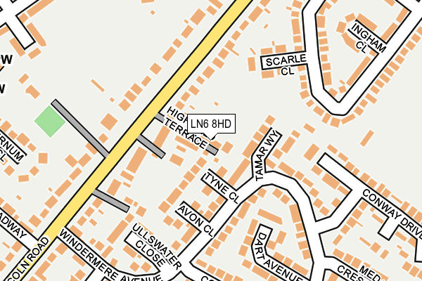 LN6 8HD map - OS OpenMap – Local (Ordnance Survey)