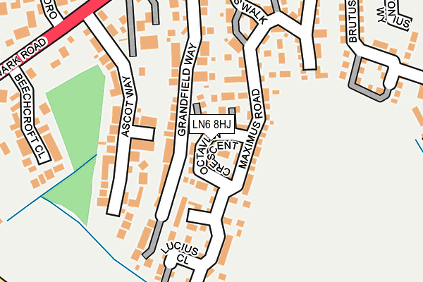 LN6 8HJ map - OS OpenMap – Local (Ordnance Survey)