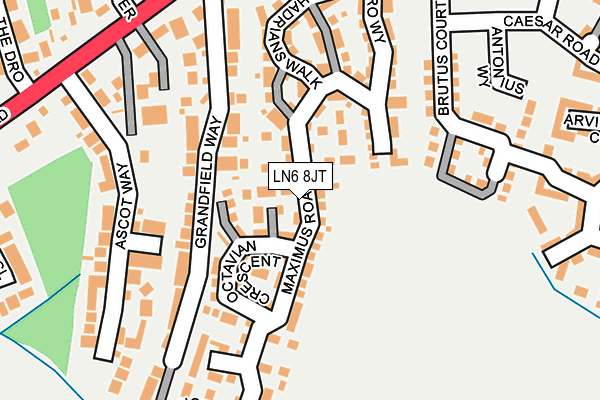 LN6 8JT map - OS OpenMap – Local (Ordnance Survey)