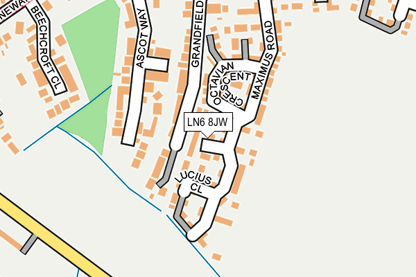 LN6 8JW map - OS OpenMap – Local (Ordnance Survey)