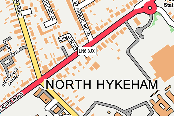 LN6 8JX map - OS OpenMap – Local (Ordnance Survey)