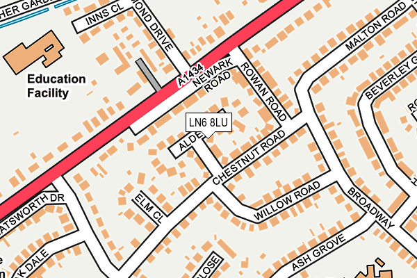 LN6 8LU map - OS OpenMap – Local (Ordnance Survey)