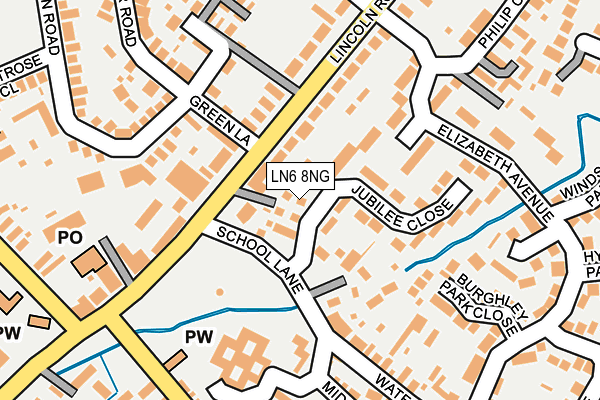 LN6 8NG map - OS OpenMap – Local (Ordnance Survey)