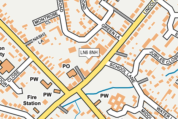 LN6 8NH map - OS OpenMap – Local (Ordnance Survey)