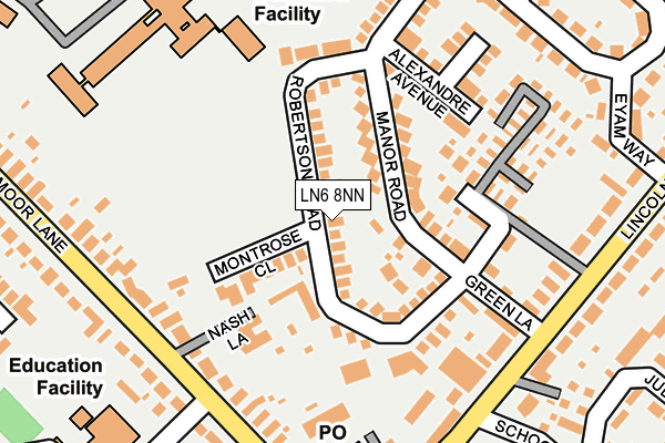 LN6 8NN map - OS OpenMap – Local (Ordnance Survey)