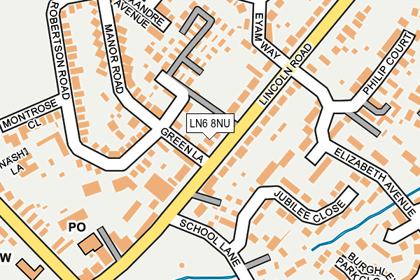 LN6 8NU map - OS OpenMap – Local (Ordnance Survey)