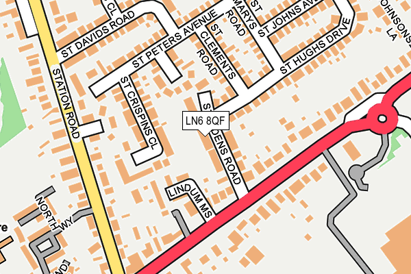 LN6 8QF map - OS OpenMap – Local (Ordnance Survey)