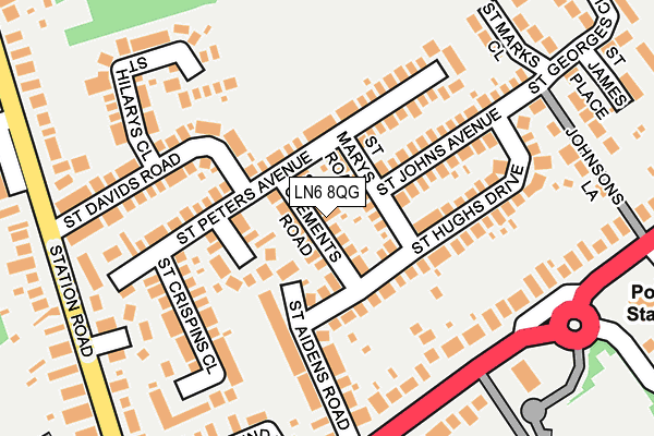 LN6 8QG map - OS OpenMap – Local (Ordnance Survey)