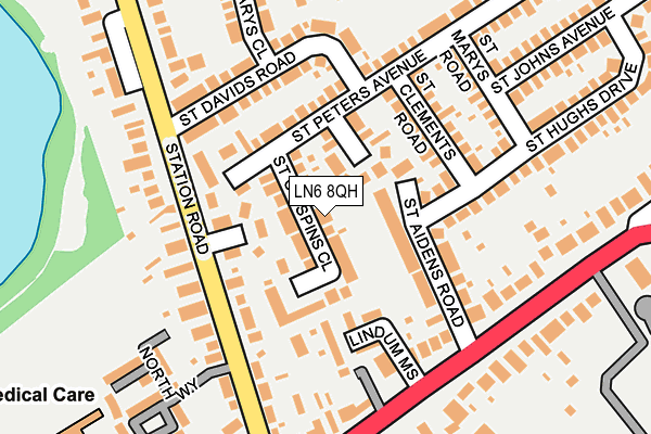 LN6 8QH map - OS OpenMap – Local (Ordnance Survey)
