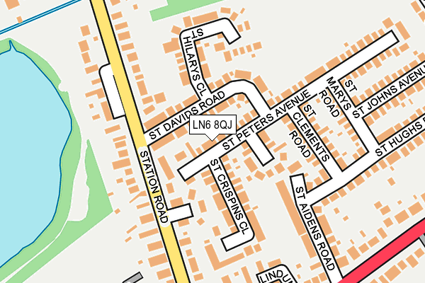 LN6 8QJ map - OS OpenMap – Local (Ordnance Survey)
