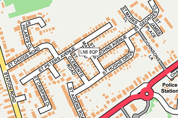 LN6 8QP map - OS OpenMap – Local (Ordnance Survey)