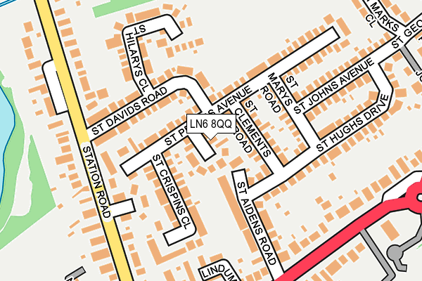 LN6 8QQ map - OS OpenMap – Local (Ordnance Survey)