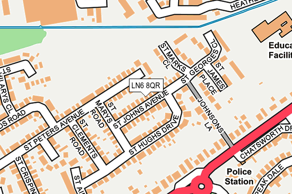 LN6 8QR map - OS OpenMap – Local (Ordnance Survey)