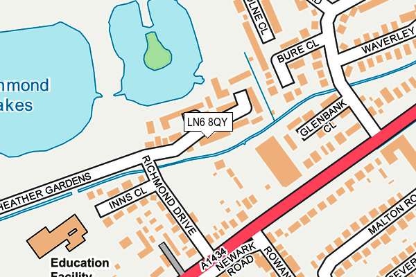 LN6 8QY map - OS OpenMap – Local (Ordnance Survey)