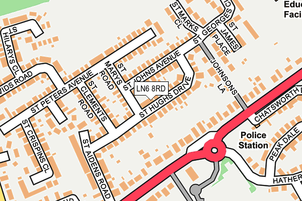 LN6 8RD map - OS OpenMap – Local (Ordnance Survey)