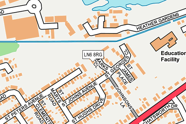 LN6 8RG map - OS OpenMap – Local (Ordnance Survey)