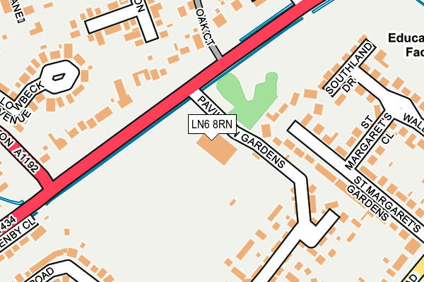 LN6 8RN map - OS OpenMap – Local (Ordnance Survey)