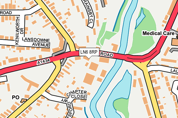 LN6 8RP map - OS OpenMap – Local (Ordnance Survey)