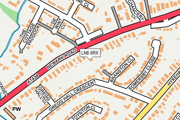 LN6 8RX map - OS OpenMap – Local (Ordnance Survey)