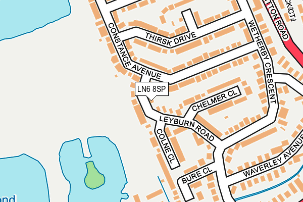 LN6 8SP map - OS OpenMap – Local (Ordnance Survey)