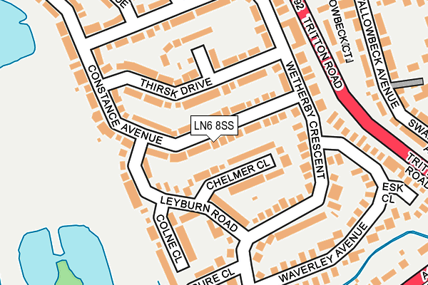 LN6 8SS map - OS OpenMap – Local (Ordnance Survey)