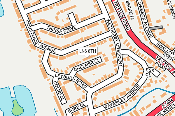 LN6 8TH map - OS OpenMap – Local (Ordnance Survey)