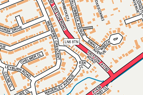 LN6 8TN map - OS OpenMap – Local (Ordnance Survey)