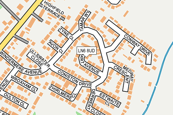 LN6 8UD map - OS OpenMap – Local (Ordnance Survey)