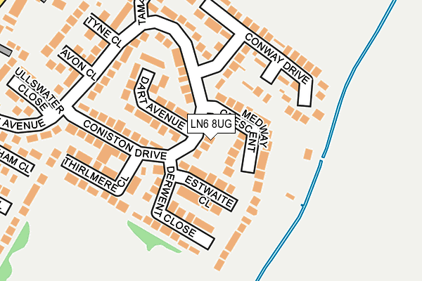 LN6 8UG map - OS OpenMap – Local (Ordnance Survey)