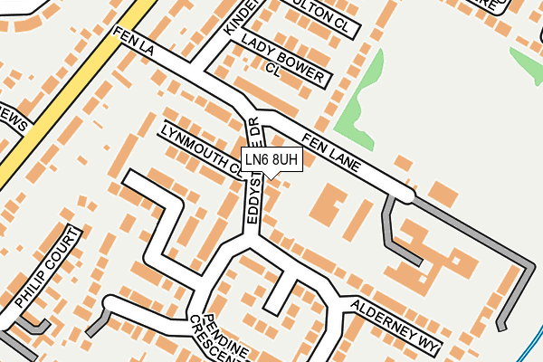 LN6 8UH map - OS OpenMap – Local (Ordnance Survey)