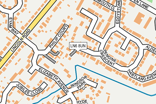 LN6 8UN map - OS OpenMap – Local (Ordnance Survey)