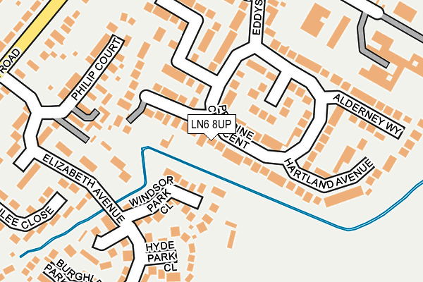 LN6 8UP map - OS OpenMap – Local (Ordnance Survey)