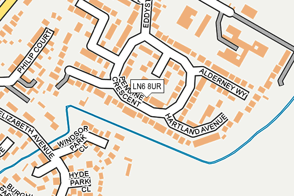 LN6 8UR map - OS OpenMap – Local (Ordnance Survey)