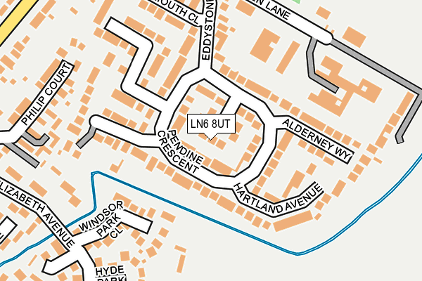 LN6 8UT map - OS OpenMap – Local (Ordnance Survey)