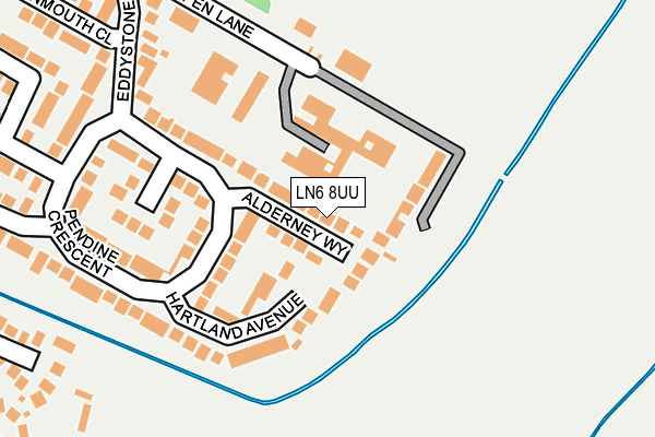 LN6 8UU map - OS OpenMap – Local (Ordnance Survey)