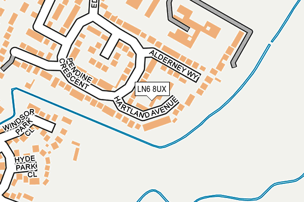 LN6 8UX map - OS OpenMap – Local (Ordnance Survey)