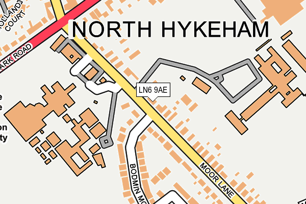 LN6 9AE map - OS OpenMap – Local (Ordnance Survey)