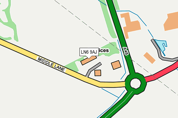 LN6 9AJ map - OS OpenMap – Local (Ordnance Survey)