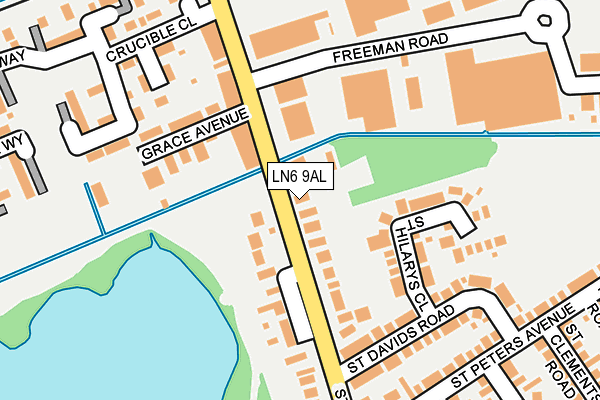 LN6 9AL map - OS OpenMap – Local (Ordnance Survey)