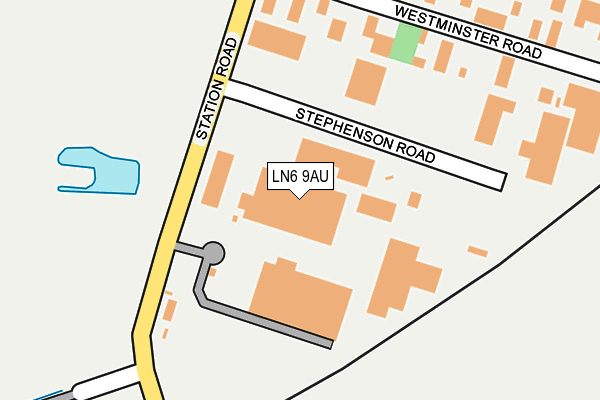 LN6 9AU map - OS OpenMap – Local (Ordnance Survey)