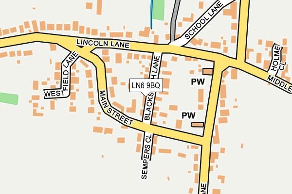 LN6 9BQ map - OS OpenMap – Local (Ordnance Survey)